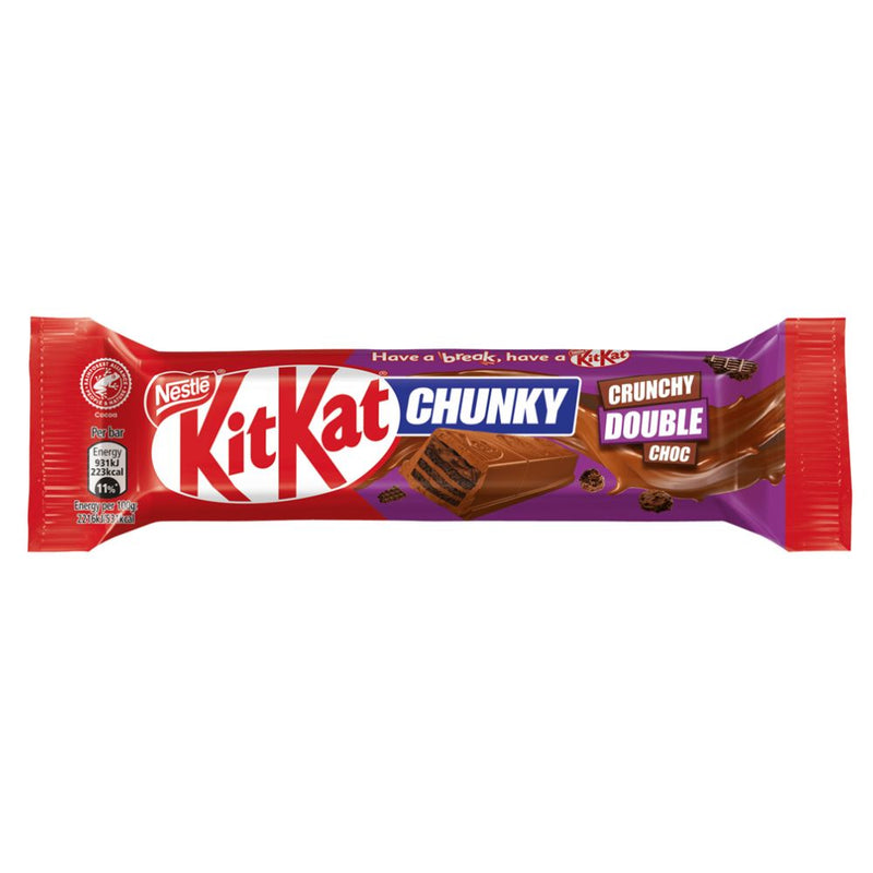 Confezione da 42g, wafer di cioccolato ricoperto di cioccolato Kit Kat.