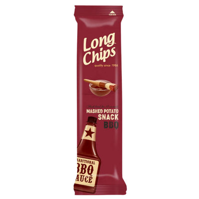 Confezione da 75g, patatine al gusto di BBQ Long Chips.