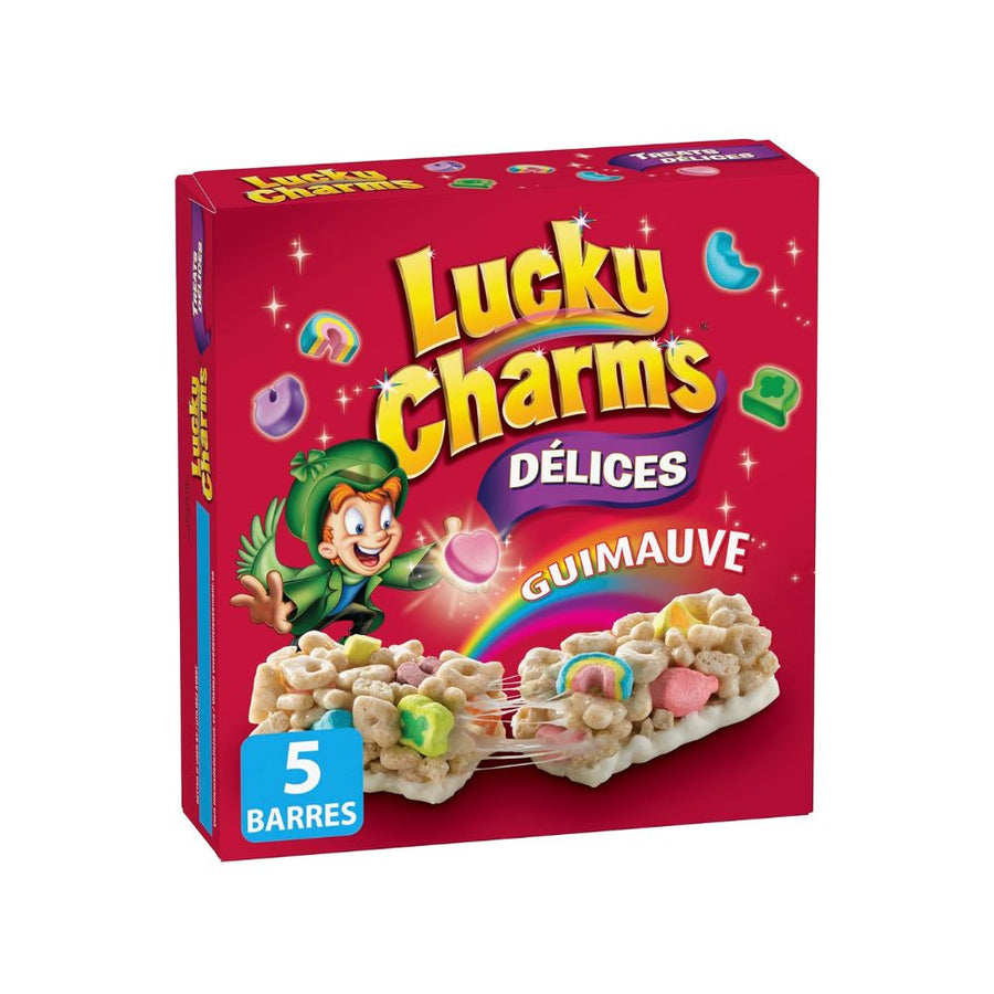 Lucky Charms Treats Bar Marshmallow, 5 barrette di cereali con marshmallow da 120g