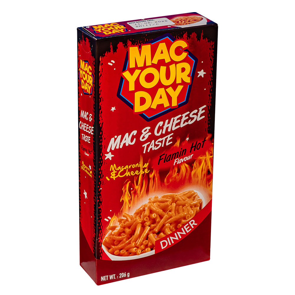 Mac Your Day Mac & Cheese Flamin Hot, préparation pour pâtes épicées de 206g 