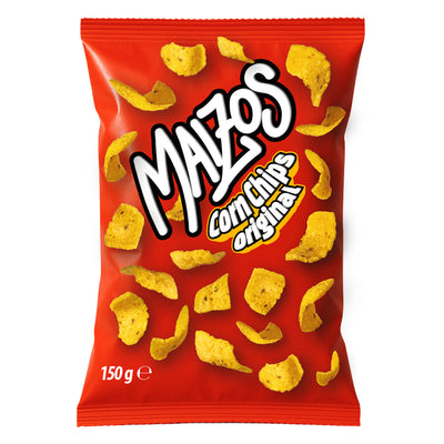 Confezione da 150g di chips di mais Maizos