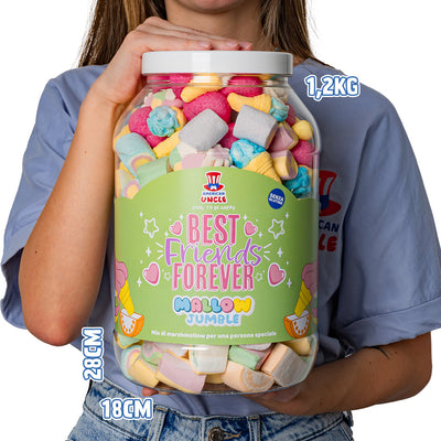 Mallow Jumble “Best Friends Forever”, bocal de marshmallows à composer avec vos saveurs préférées