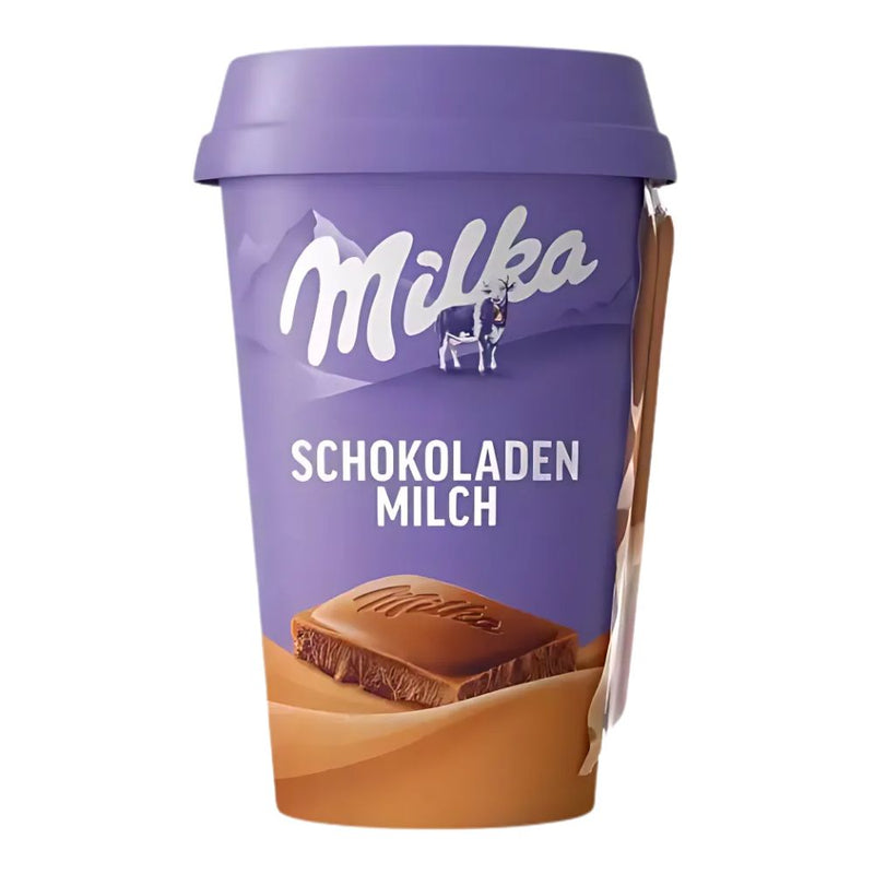 Confezione da 220ml, latte al cioccolato Milka.