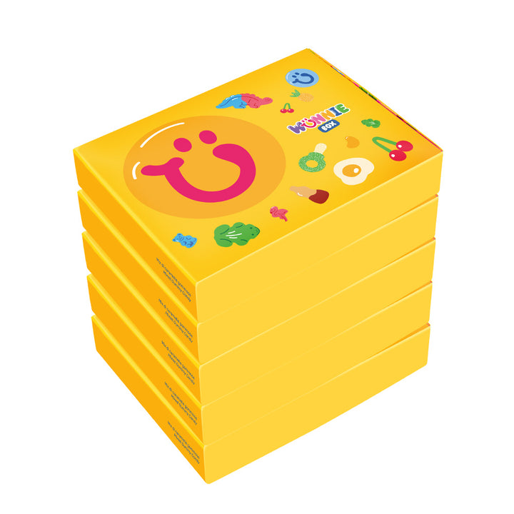Wunnie box "Smile", 5 boîtes de bonbons gélifiés aux saveurs assorties de 480g 
