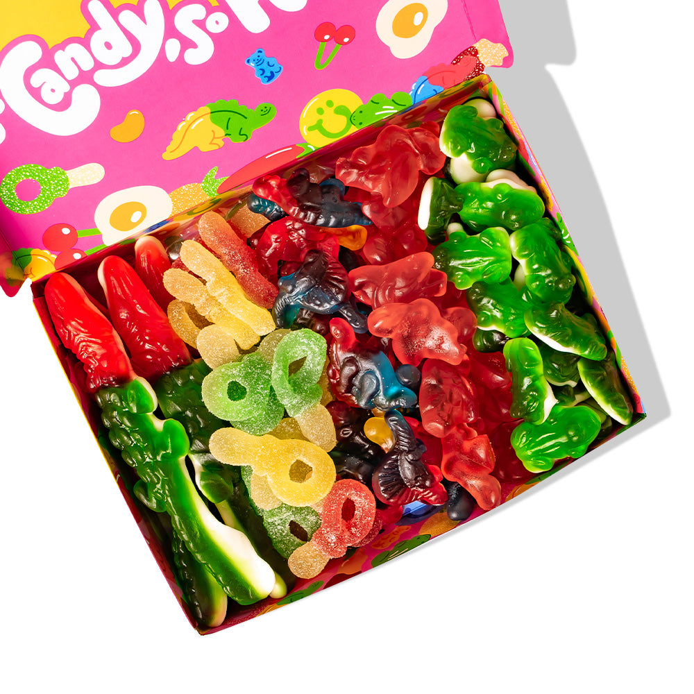 Wunnie box "Smile", 5 boîtes de bonbons gélifiés aux saveurs assorties de 480g 