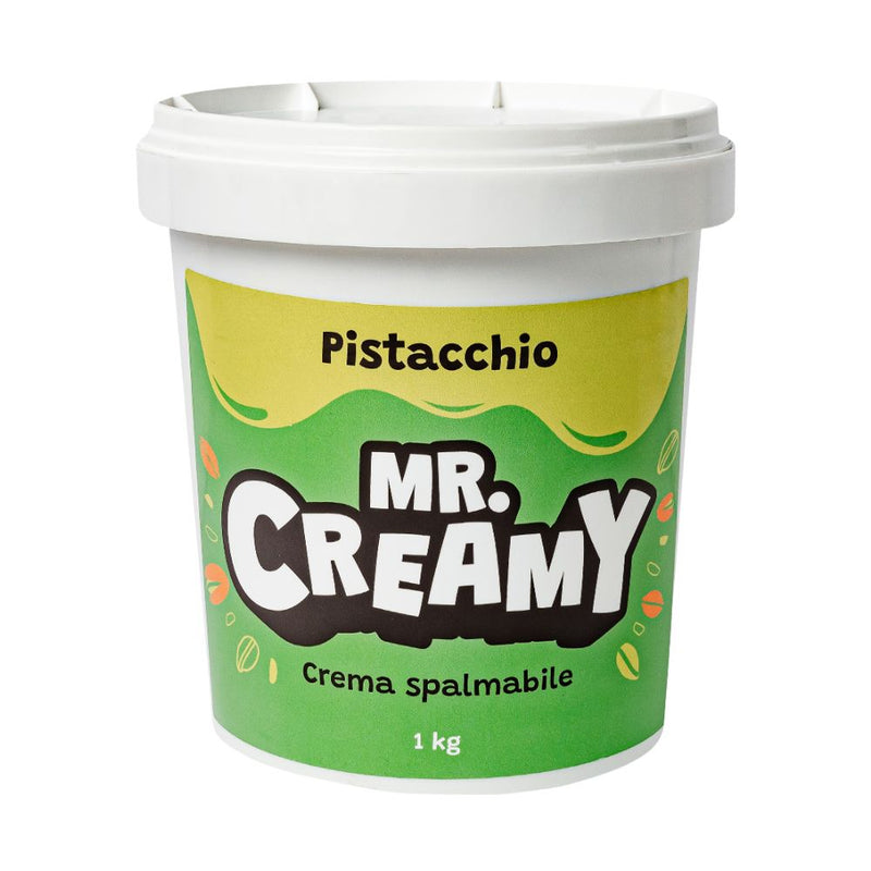 Confezione da 1kg, crema spalmabile al pistacchio Mr. Creamy.