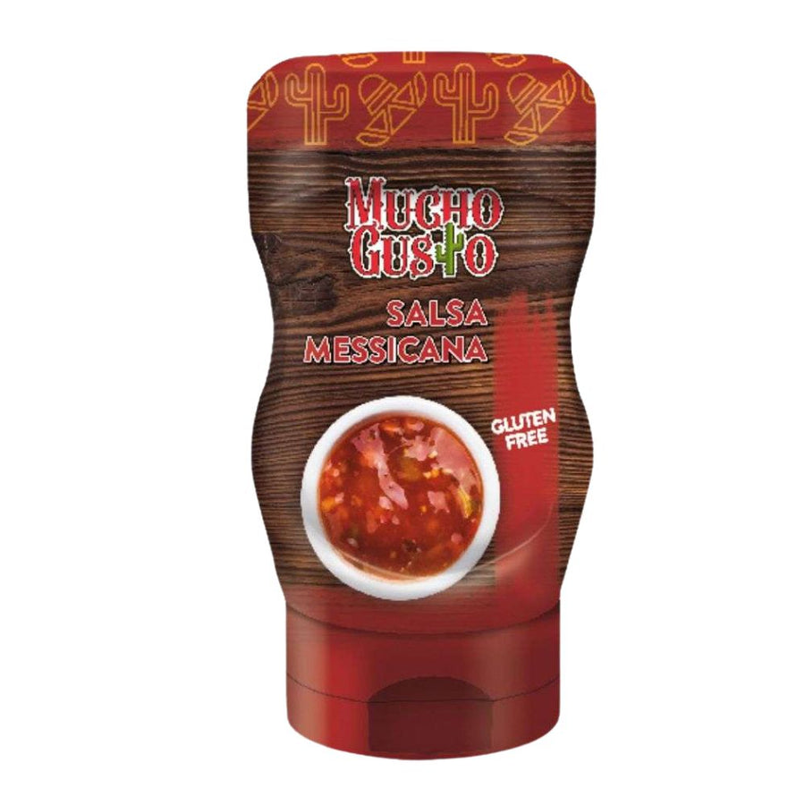 Mucho Gusto Salsa Messicana.
Salsa piccante a base di pomodoro con peperoni da 290g
