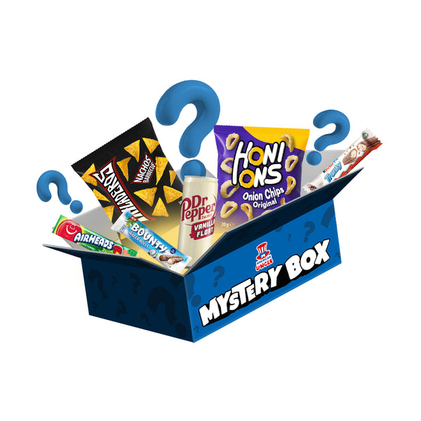 Mystery box da 20 prodotti aperta con alcuni prodotti che escono