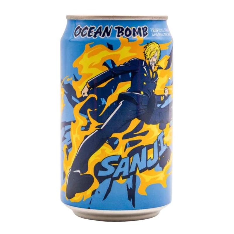 Confezione da 330ml, bevanda gassata aromatizzata al gusto di frutta tropicale Ocean Bomb.