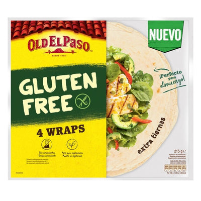 Confezione da 215g, 4 wraps senza glutine Old El Paso.