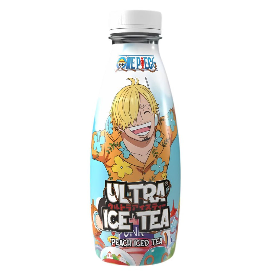 Confezione da 500ml, tè nero con succo di pesca One Piece.