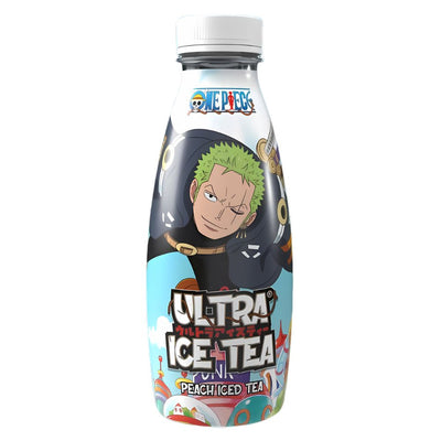 Confezione da 500ml, tè nero con succo di pesca One Piece.