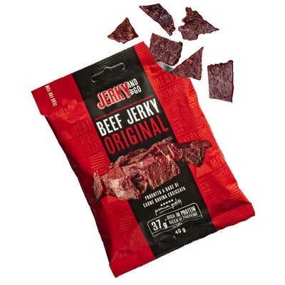 Jerky and Go Beef Jerky Original, viande de bœuf séchée de 45g