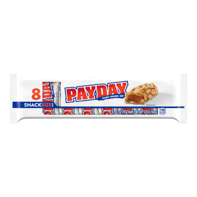 Confezione da 158g, 8 mini snack di arachidi e caramello Payday.