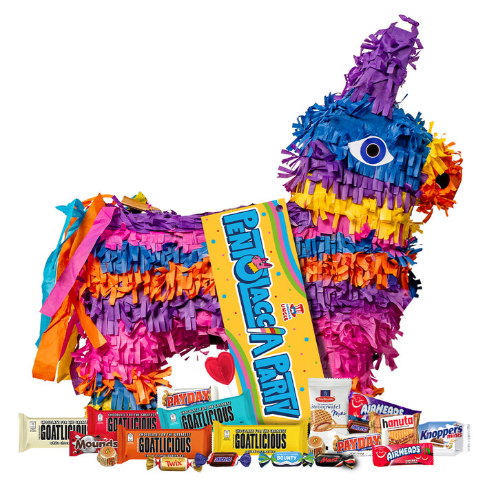 Pentolaccia Party, pignatta + mélange de 500 g de snack et bonbons surprise 