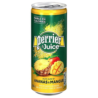 Confezione da 250ml di bevanda al gusto di ananas e mango Perrier.