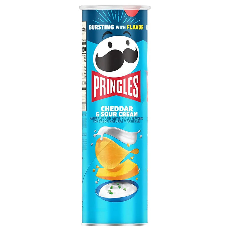 Pringles Cheddar & Sour Cream, chips au goût de cheddar et crème aigre de 158g 