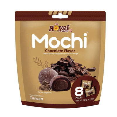 Confezione da 120g, mochi al gusto di cioccolato Royal Family.