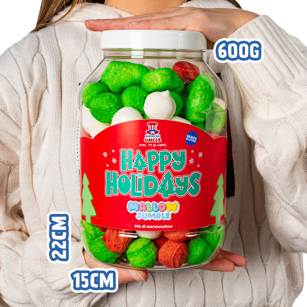 3x Mallow Jumble “Joyeuses Fêtes”, 3 bocaux de marshmallow à composer avec vos goûts préférés 