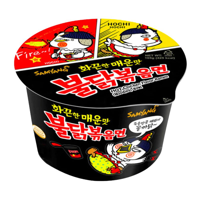 Confezione da 105g, Noodle piccanti Samyang.