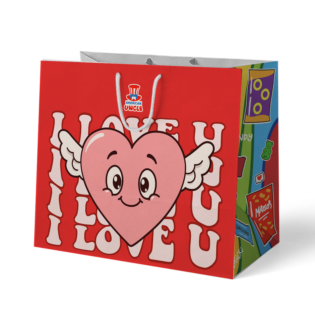 Pochette cadeau Love vide, idéale pour contenir 40 produits 