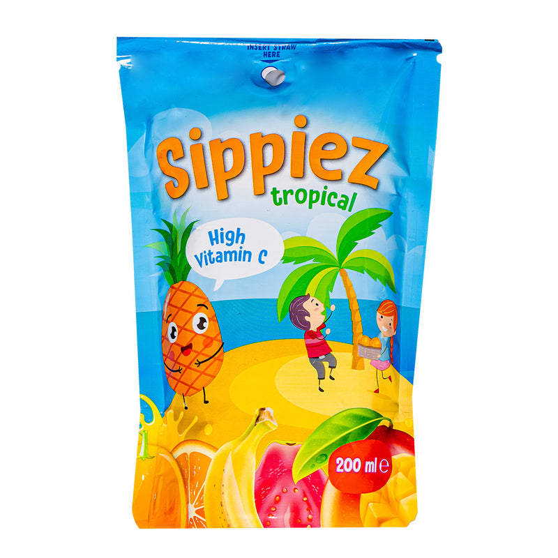 Sippiez Tropical Juice, jus de fruits au goût tropical 200 ml