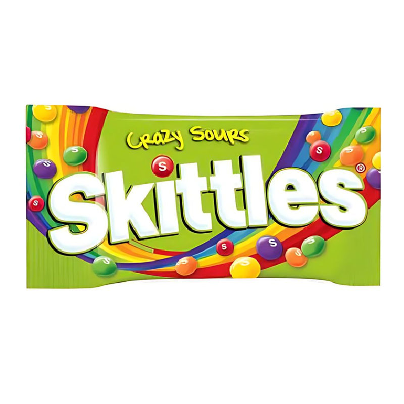 Confezione da 38g di caramelle aspre Skittles.