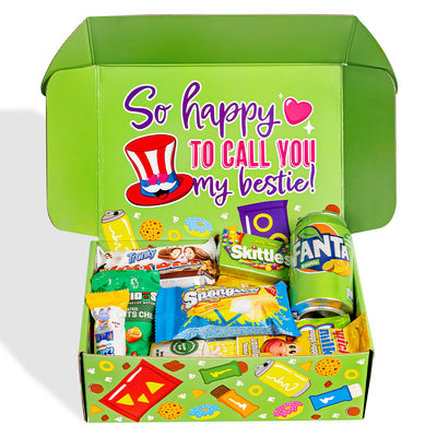 Snack Box “Best Friends Forever”, boîte surprise de 20 snacks sucrés, salés et boissons pour la meilleure amie