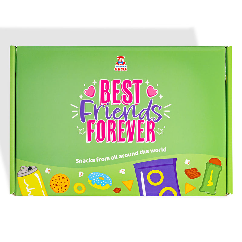 Snack Box “Best Friends Forever”, boîte surprise de 20 snacks sucrés, salés et boissons pour la meilleure amie