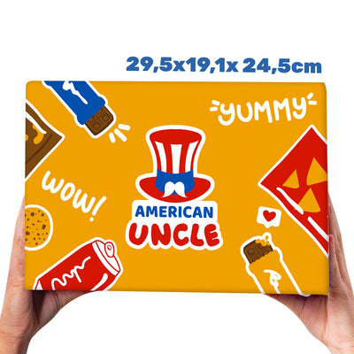 Snack box d'au moins 30 produits internationaux : sucrés, salés et boissons