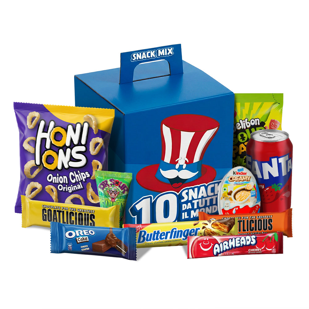 Snack Mix, assortiment de 10 snack internationaux sucrés et salés surprise 