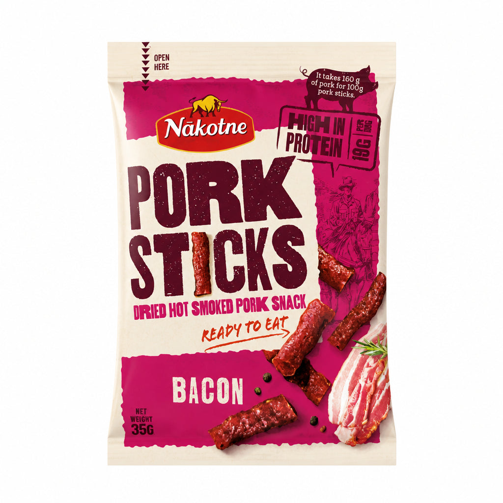 PORK Snack Sticks Bacon - snack di maiale 35g