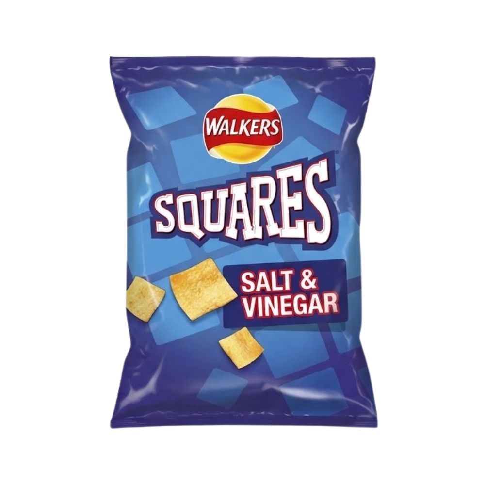 Squares Salt & Vinegar, snack au sel et au vinaigre de 27.5g 