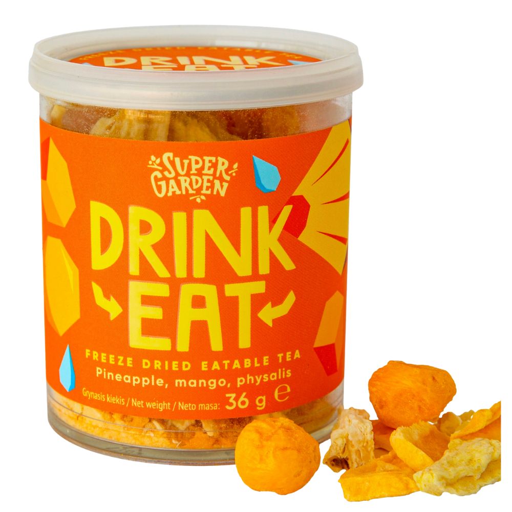Super Garden Drink Eat Freeze Dried Eatable Tea Pineapple, Mangue, Physalis, arômes de thé à l'ananas, à la mangue et au physalis lyophilisés de 36g 