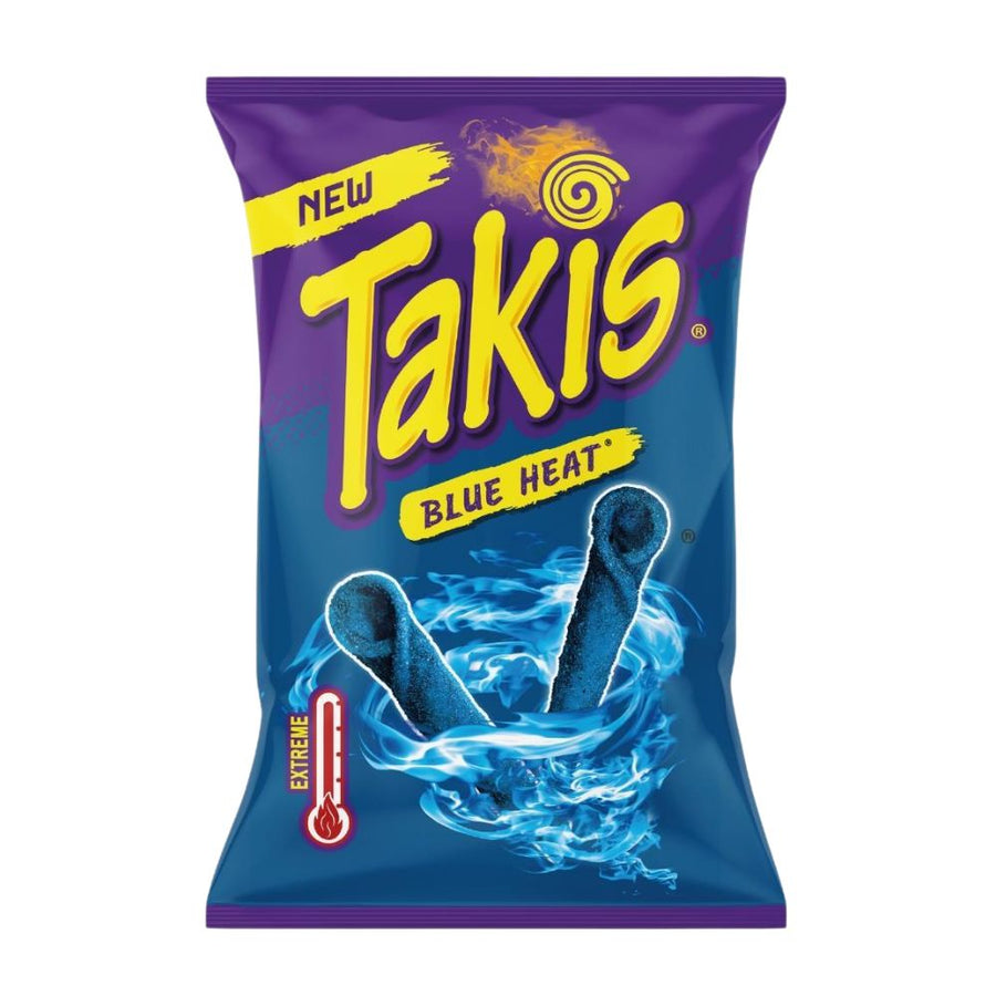 Confezione da 100g, snack di mais al gusto di chili e lime Takis.