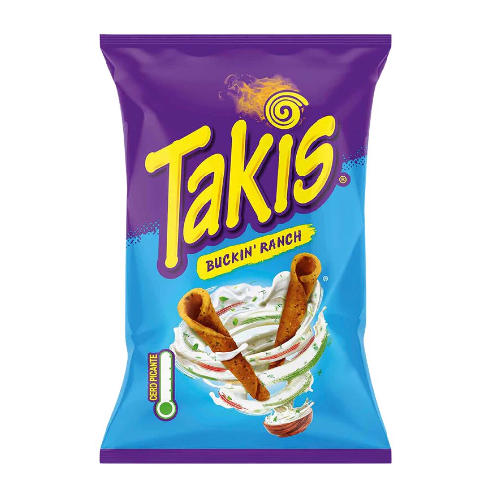Takis Buckin Ranch, chips au goût de crème aigre de 100g 