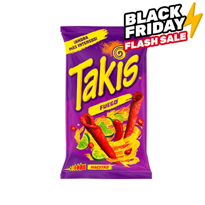 Takis Fuego, paquet de tortillas épicées au piment de 90g