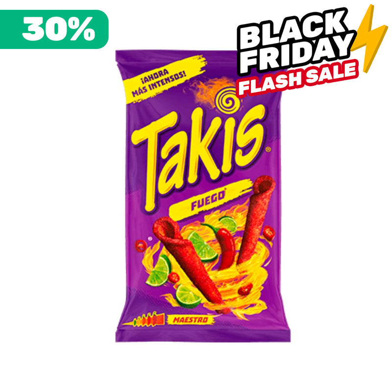 Takis Fuego, paquet de tortillas épicées au piment de 90g