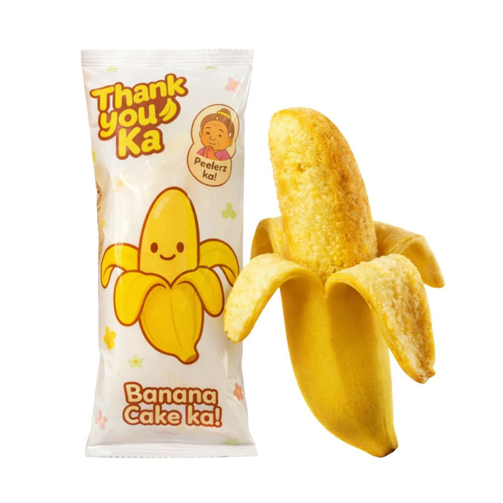Merci Ka Banana Cake Peelerz, gâteau pelable en forme et au goût de banane de 65g 