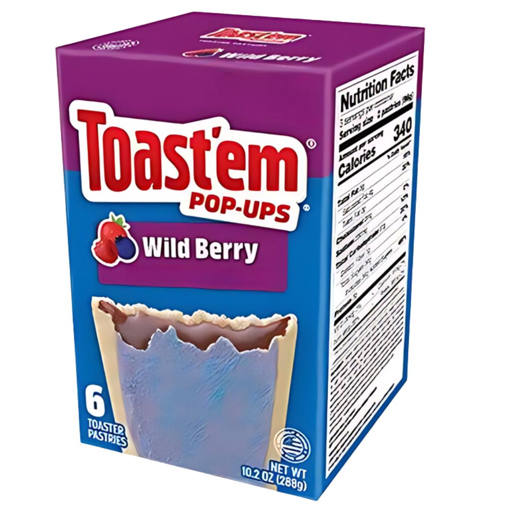 Toast'em Pop-Ups Wild Berry, biscuits avec crème au goût de fruits des bois de 288g 