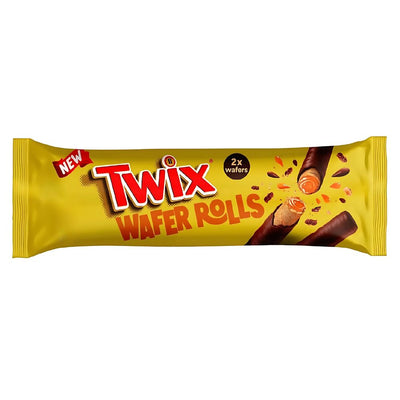 Confezione da 22,5g wafer arrotolato ricoperti di cioccolato ripieni di caramello Twix.