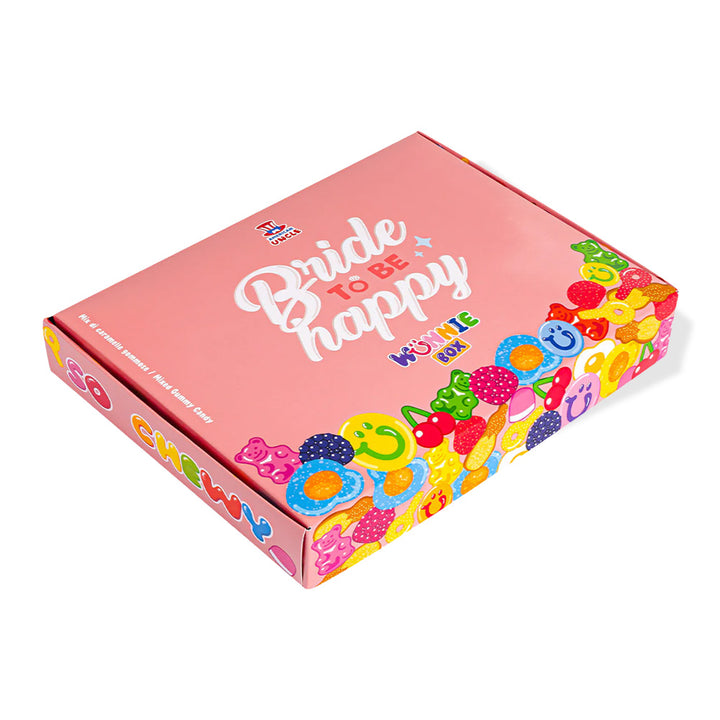 Wunnie box "Bride to be Happy", la Candy box à composer avec les bonbons gélifiés de la mariée - 1 kg 