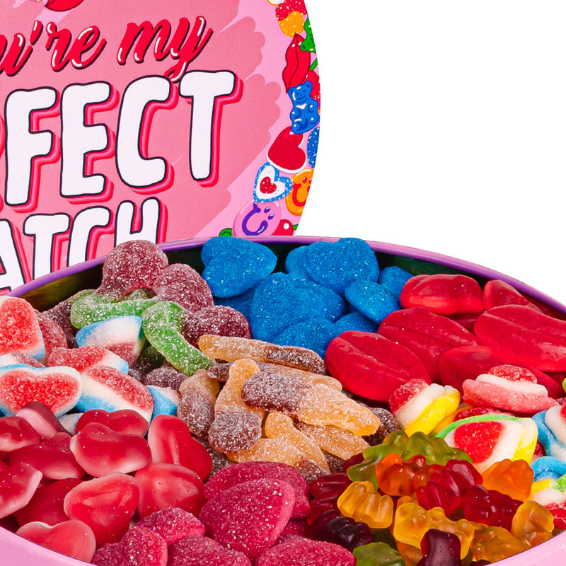 Wunnie Bucket "Perfect Match", boîte de bonbons gélifiés de 3kg à composer avec les saveurs préférées de ta moitié