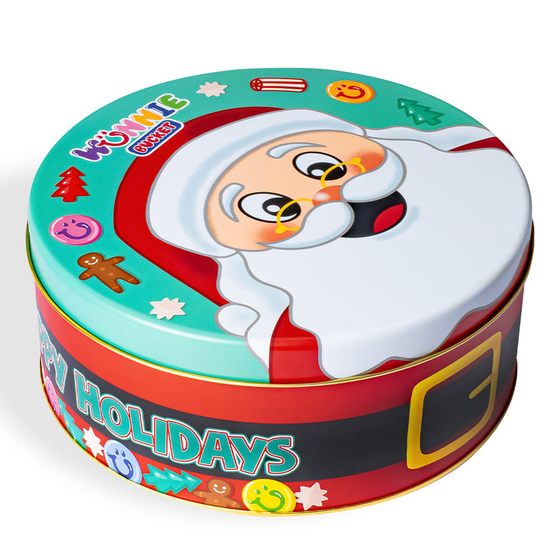 Wunnie Bucket "Happy Holidays", boîte de bonbons gélifiés de 3kg à composer avec tes saveurs préférées