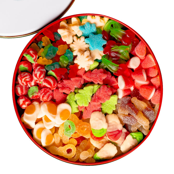 Wunnie Bucket "Joyeuses Fêtes", boîte de bonbons gélifiés de 3kg à composer avec vos goûts préférés 