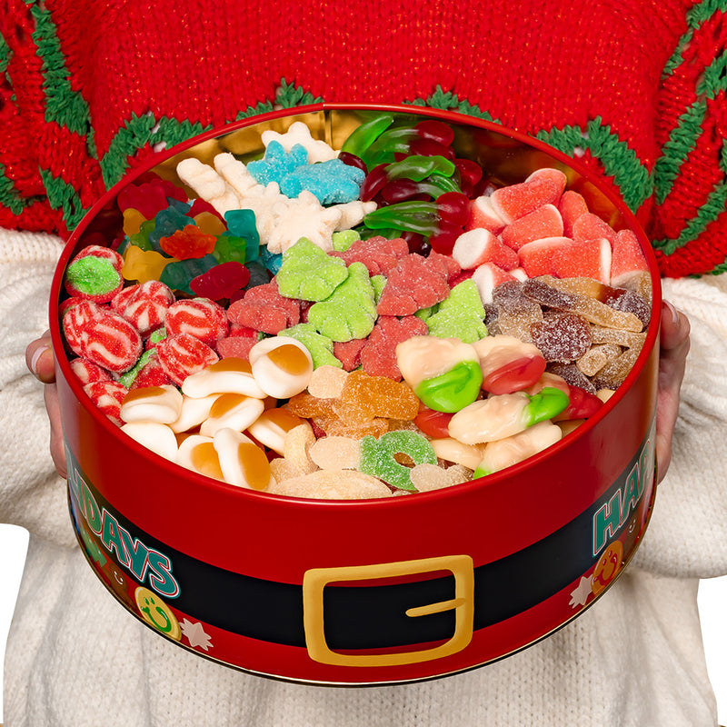 Wunnie Bucket "Happy Holidays", boîte de bonbons gélifiés de 3kg à composer avec tes saveurs préférées