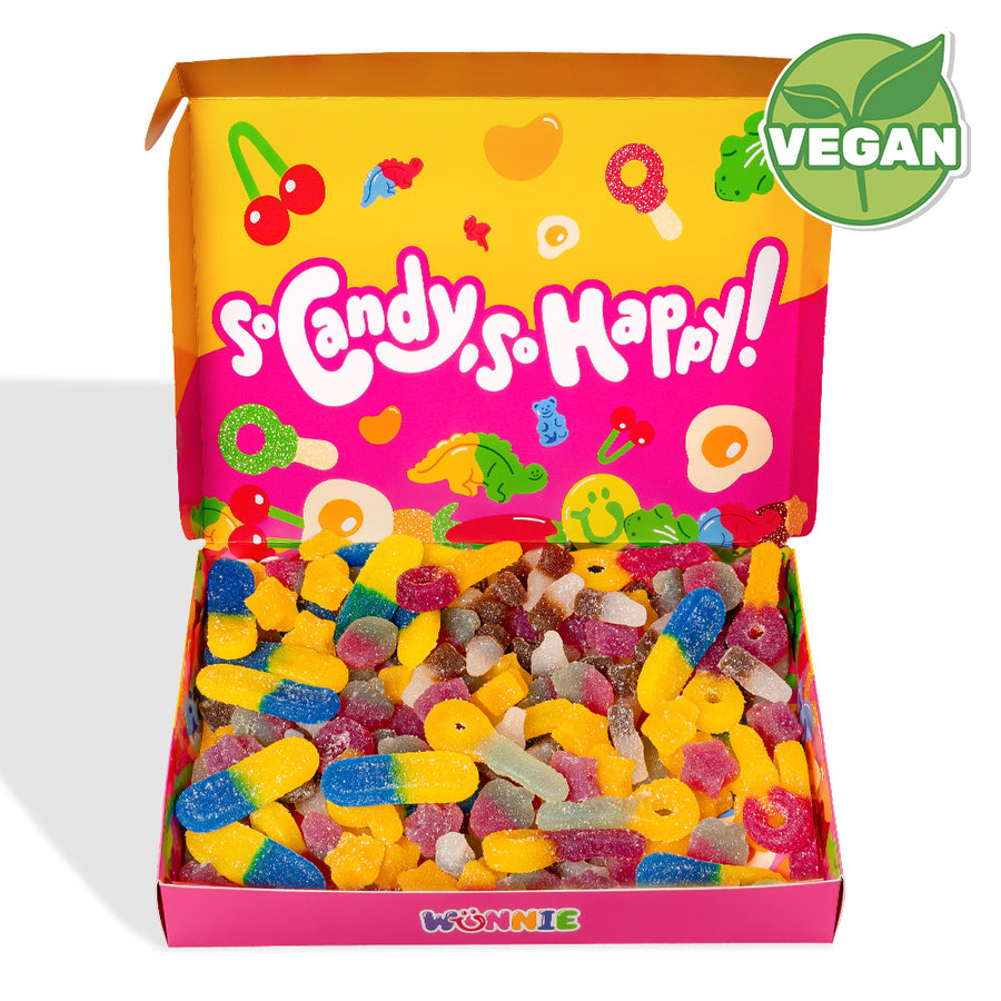 Scatola di caramelle gommose da 1kg vegane
