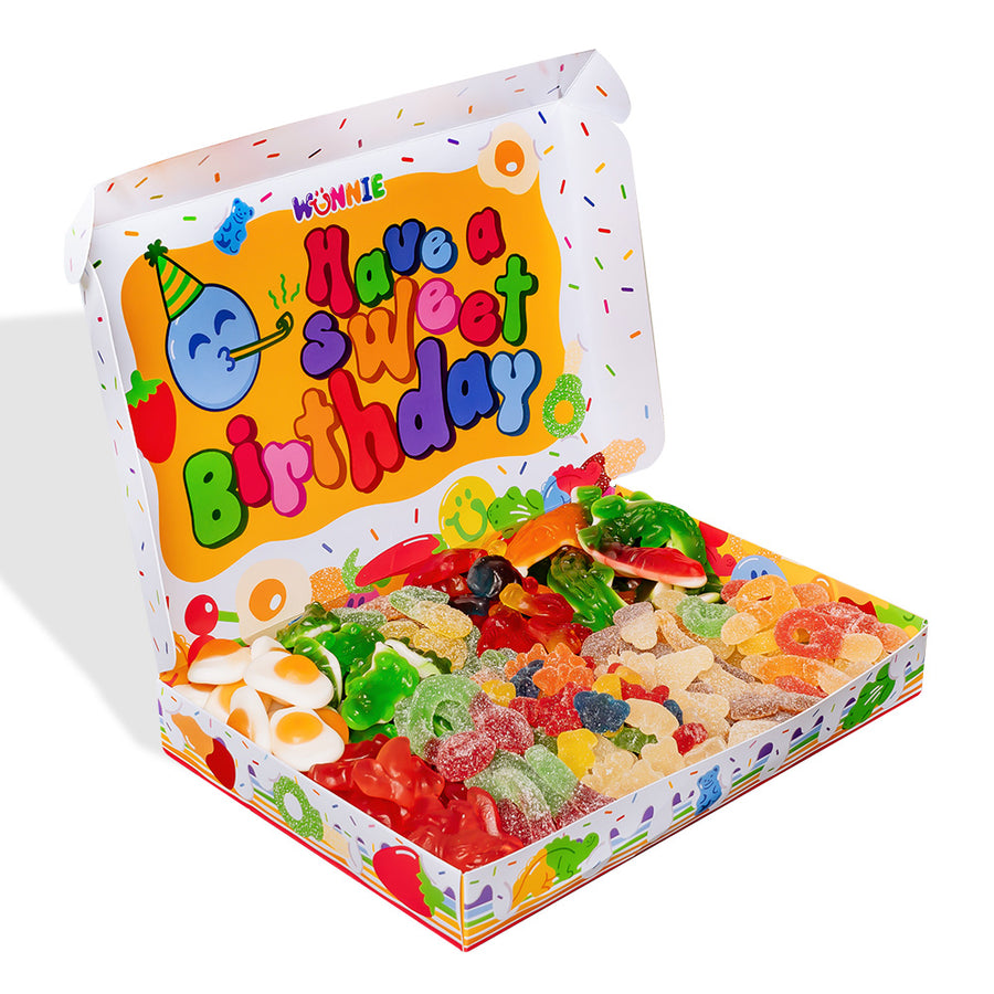 Scatola da comporre di caramelle gommose da 1kg Wunnie Box Birthday