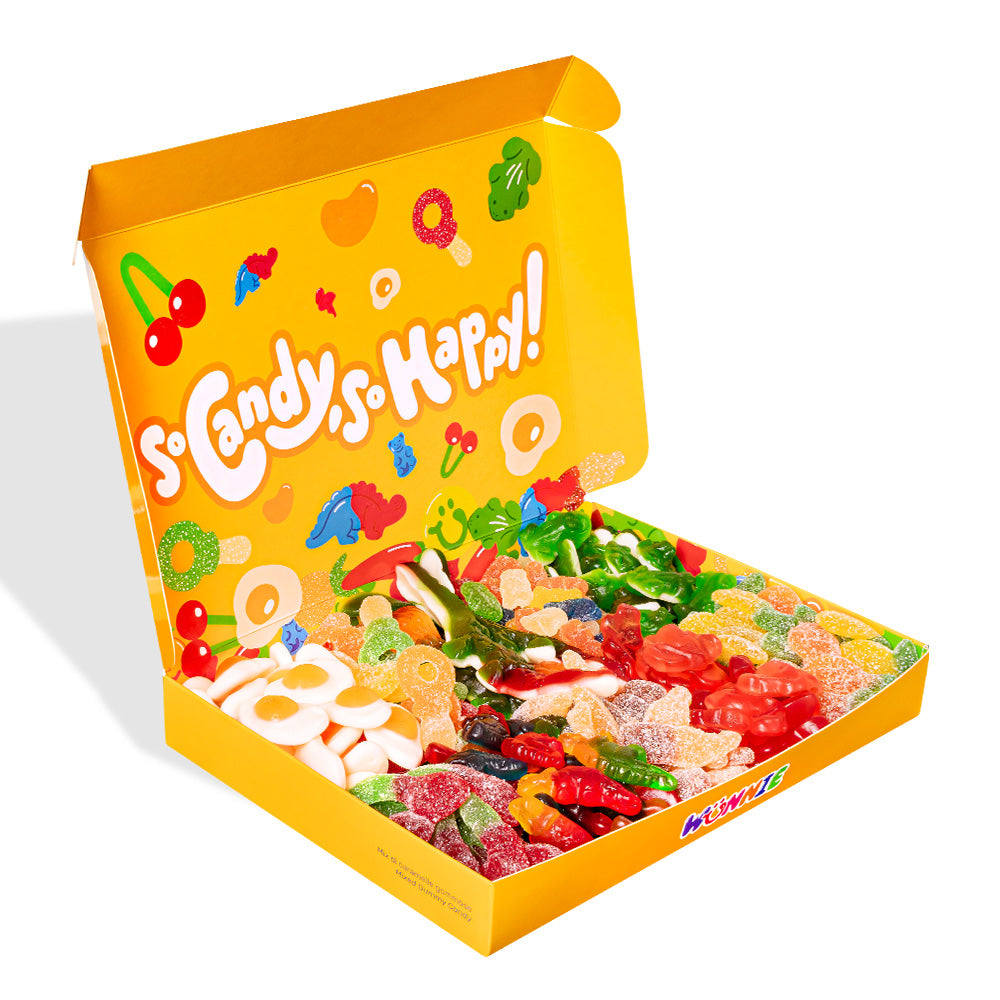 Wunnie box "Si Candy, Si Happy", boîte de bonbons gélifiés à composer avec vos goûts préférés - 1 kg 