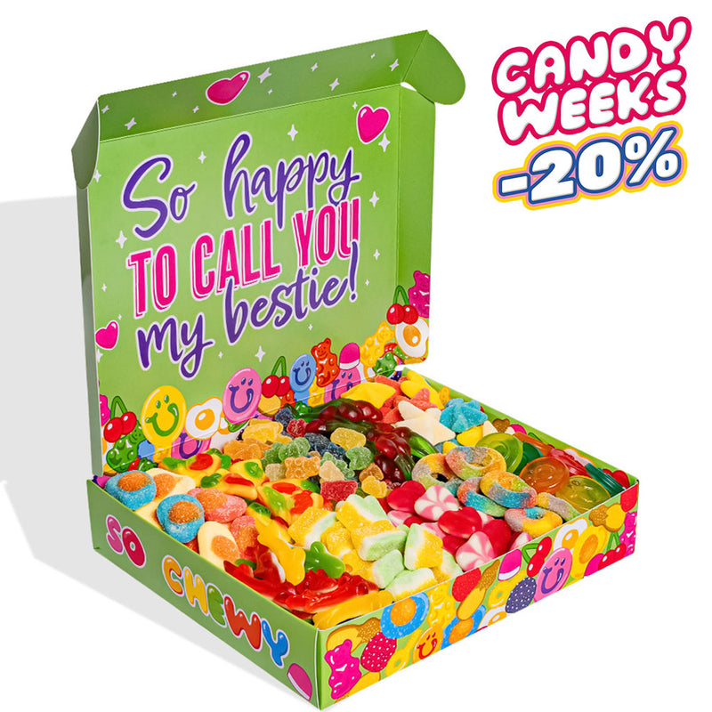 Candy box “Best Friends Forever”, boîte de bonbons gommeux à composer avec les préférées de ta meilleure amie